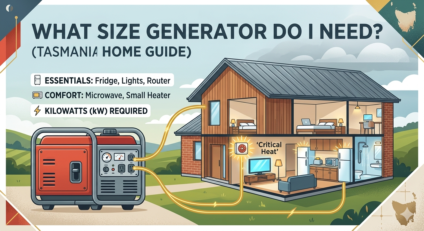 What Size Generator Do I Need for a 3 Bedroom House? (Tasmania Guide)